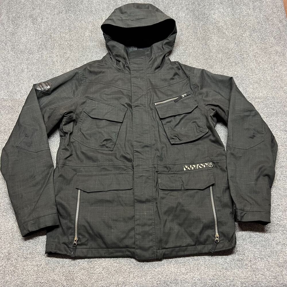 Burton DryRide Hooded Snowboard Jacket Men's Size M Black
